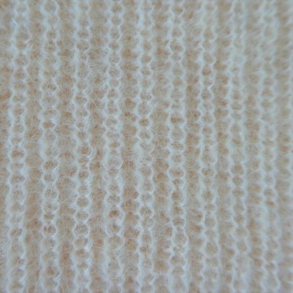 MoHaiR ALPaCa Blend Sezane Sweater Crew Blush Pink Buttons Down Arm Italy M - Picture 8 of 12